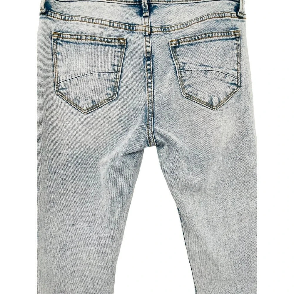 Driftwood Cropped Jeans Size 26 Indie Boho Paradise Tapestry Inserts Acid Wash - Picture 12 of 16